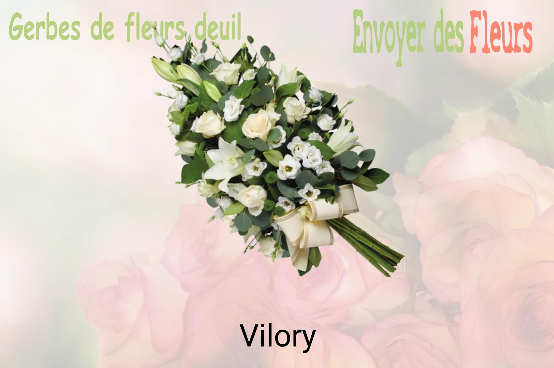 Gerbe de fleurs de deuil livrée à Vilory